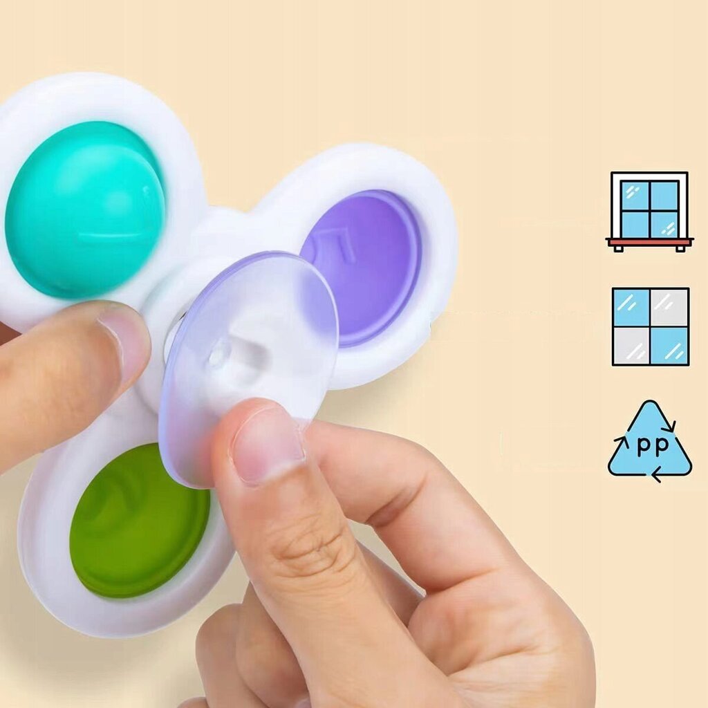 Suktukai Fidget Spinner, 3 vnt kaina ir informacija | Stalo žaidimai, galvosūkiai | pigu.lt