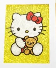 Deimantinė mozaika Hello kitty 18x18 cm (su rėmeliu) kaina ir informacija | Deimantinės mozaikos | pigu.lt