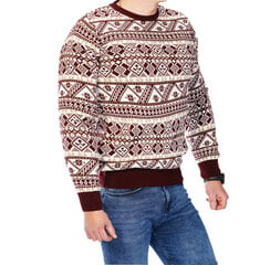 Kalėdinis megztinis vyrams, rudas kaina ir informacija | Megztiniai vyrams | pigu.lt