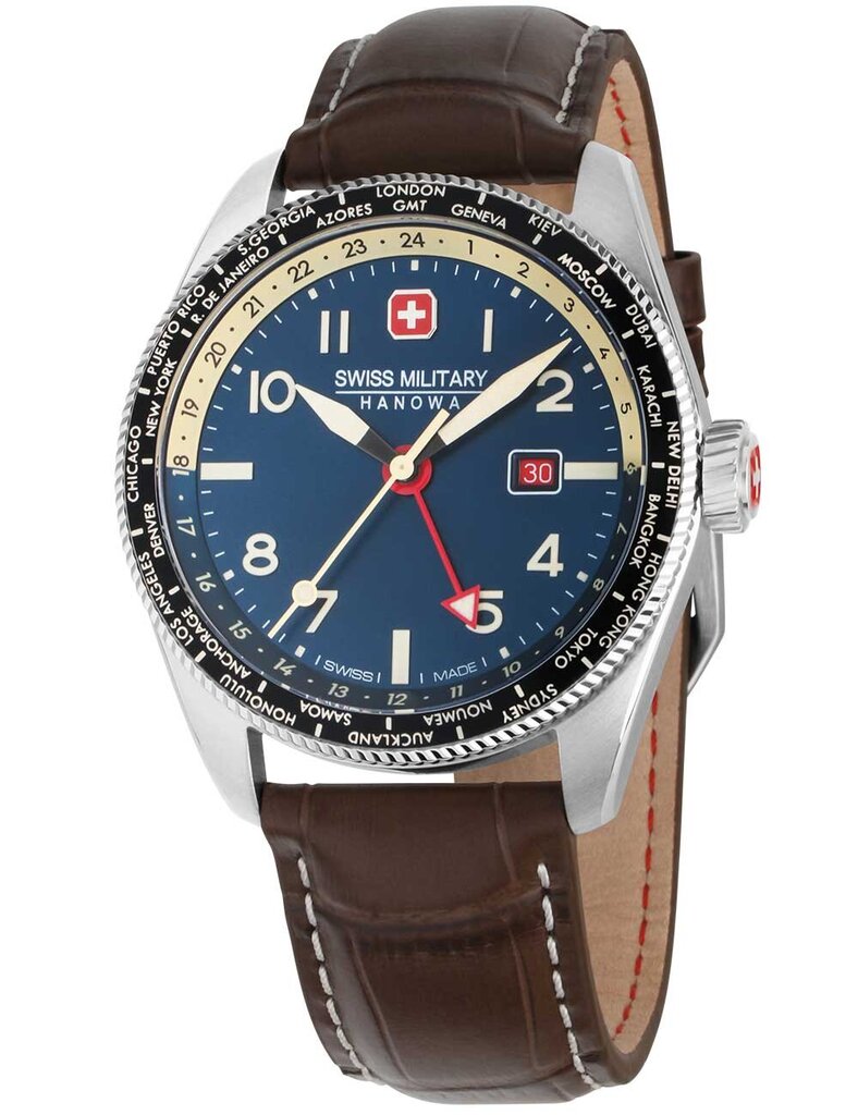 Laikrodis vyrams Swiss Military Hanowa Hawk Eye GMT SMWGB0000506 kaina ir informacija | Vyriški laikrodžiai | pigu.lt