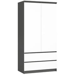 Шкаф Akord S90 2D 2SZ, белый/черный цена и информация | Шкафы | pigu.lt