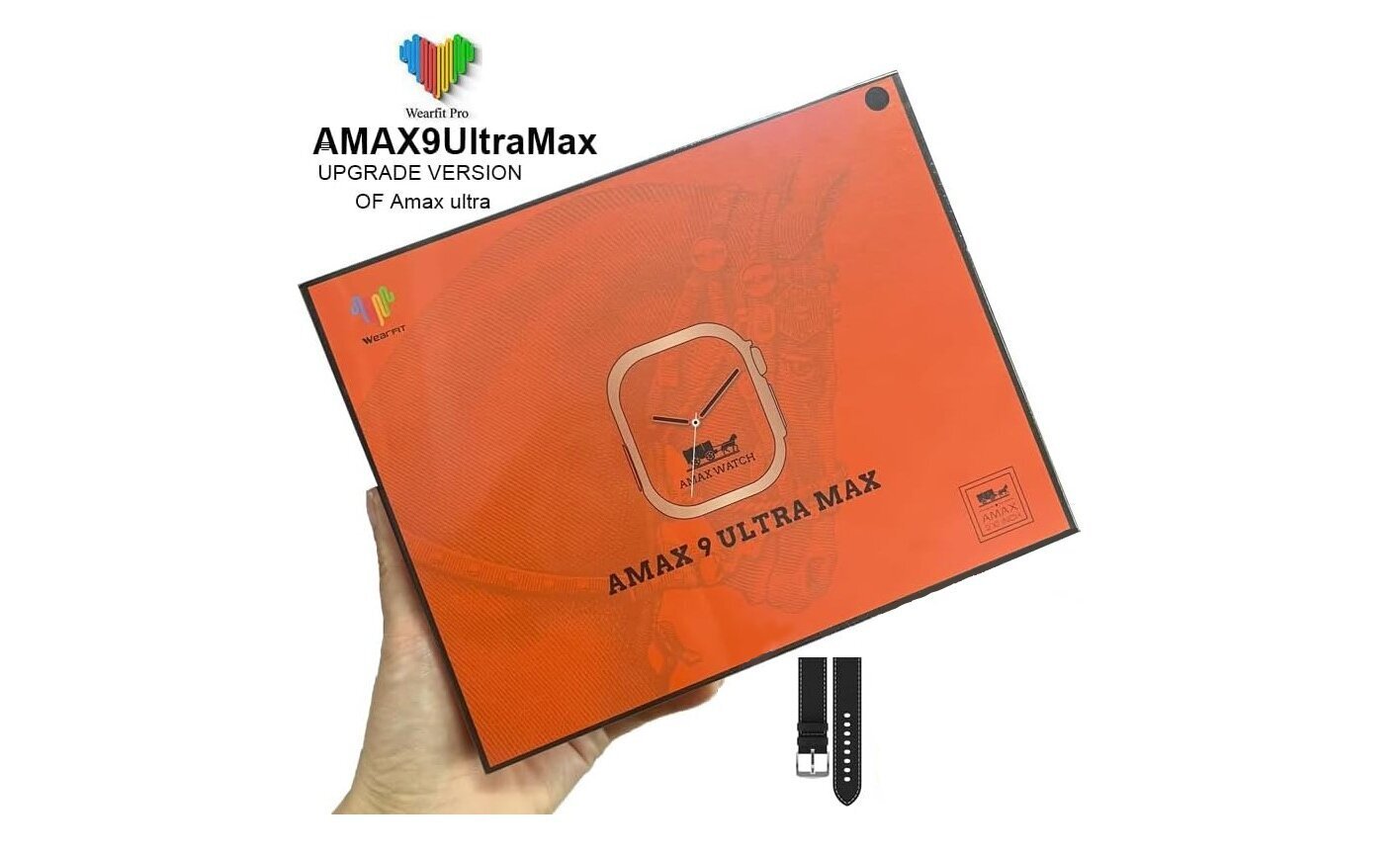 Amax 9 Ultra Max Black kaina ir informacija | Išmanieji laikrodžiai (smartwatch) | pigu.lt