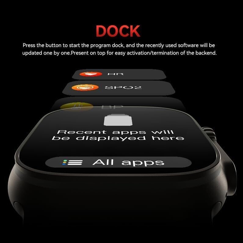 Amax 9 Ultra Max Black kaina ir informacija | Išmanieji laikrodžiai (smartwatch) | pigu.lt