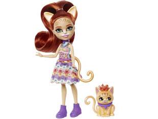 Lėlė ir katinas, Enchantimals kaina ir informacija | Žaislai mergaitėms | pigu.lt