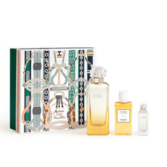 Rinkinys Hermes Un Jardin a Cythere EDT moterims/vyrams:Tualetinis vanduo 100 ml + tualetinis vanduo 7,5 ml + dušo želė 40 ml цена и информация | Женские духи | pigu.lt