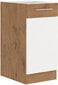 Virtuvės baldų komplektas Vika 240, baltas/rudas kaina ir informacija | Virtuvės baldų komplektai | pigu.lt