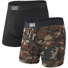 Trumpikės vyrams Saxx Vibe Boxer Brief CAMO 63158-600, įvairių spalvų, 2 vnt. цена и информация | Мужские трусы | pigu.lt