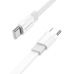 Borofone Cable BX89 Union - Type C to Type C - PD 60W 1 metre white-grey цена и информация | Кабели для телефонов | pigu.lt