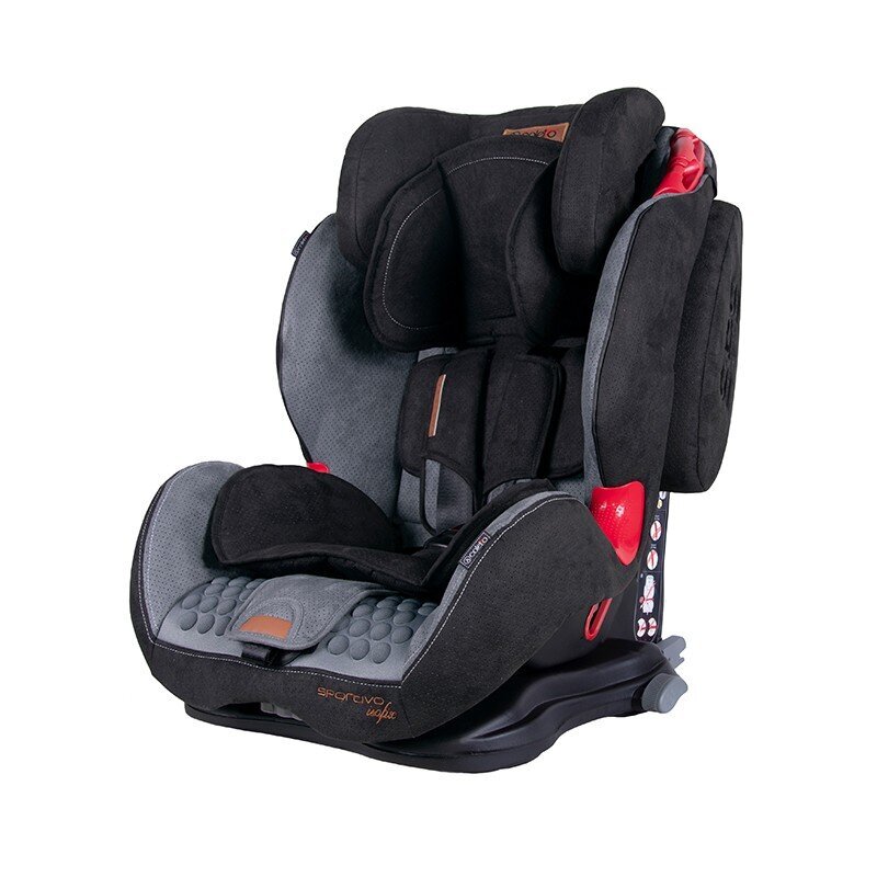 Automobilinė kėdutė Coletto Sportivo Isofix, 9-36 kg, Grey/black kaina ir informacija | Autokėdutės | pigu.lt