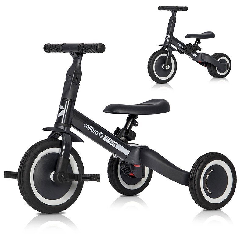 Balansins dviratis - triratis Colibro Tremix 4in1, juodas цена и информация | Balansiniai dviratukai | pigu.lt