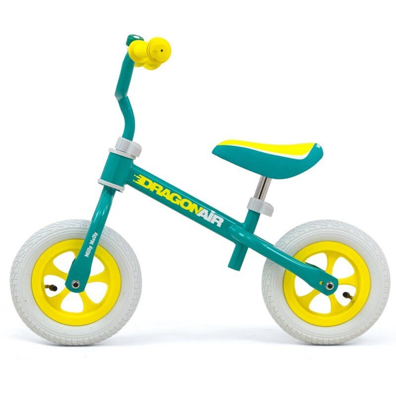 Balansinis dviratis Milly Mally Dragon Air, žalias цена и информация | Balansiniai dviratukai | pigu.lt