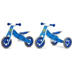Balansinis dviratis Milly Mally Look 2in1, mėlynas цена и информация | Балансировочные велосипеды | pigu.lt