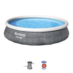 Baseinas su filtru Bestway Fast Set, 396x84 cm цена и информация | Бассейны | pigu.lt