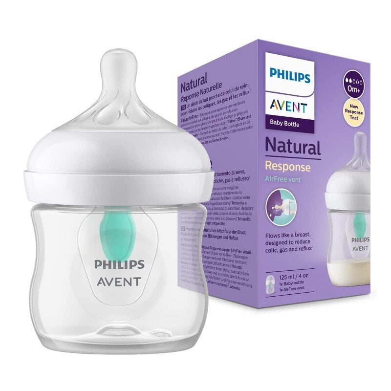 Buteliukas Philips Avent Natural Response Air Free SCY670/01, 0mėn+, 125ml kaina ir informacija | Buteliukai kūdikiams ir jų priedai | pigu.lt