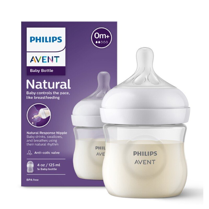 Buteliukas Philips Avent Natural Response SCY900/01, 0mėn+, 125ml kaina ir informacija | Buteliukai kūdikiams ir jų priedai | pigu.lt