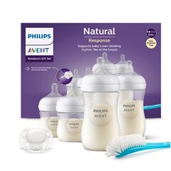 Buteliukų rinkinys naujagimiui Philips Avent Natural Response SCD838/11, 0 mėn+ цена и информация | Бутылочки и аксессуары | pigu.lt