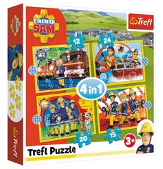 Dėlionių rinkinys Trefl Gaisrininkas Semas (Fireman Sam) 4in1, 61 d. kaina ir informacija | Dėlionės (puzzle) | pigu.lt