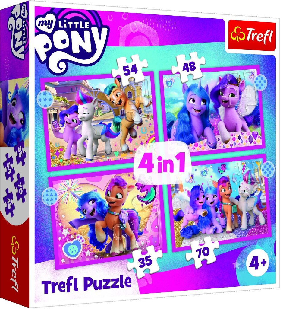 Dėlionių rinkinys Trefl Mano mažasis ponis 4in1, 207 d. kaina ir informacija | Dėlionės (puzzle) | pigu.lt