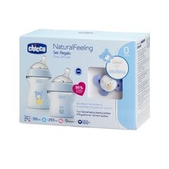 Dovanų rinkinys kūdikiams Chicco Natural Feeling Boy, 0+ mėn цена и информация | Бутылочки и аксессуары | pigu.lt