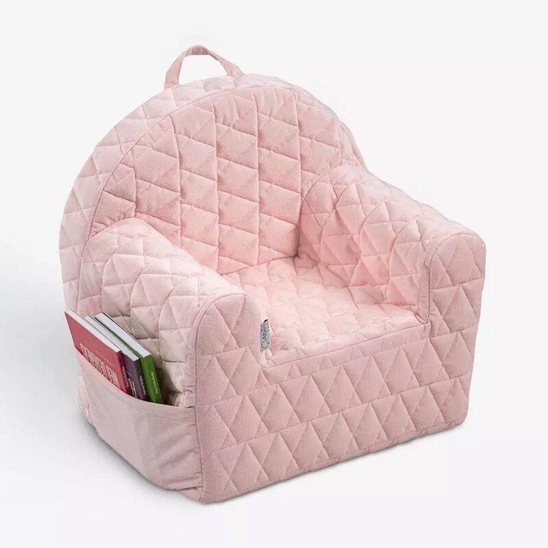 Fotelis Albero Mio Velvet Pink, rožinis kaina ir informacija | Vaikiški sėdmaišiai, foteliai, pufai | pigu.lt