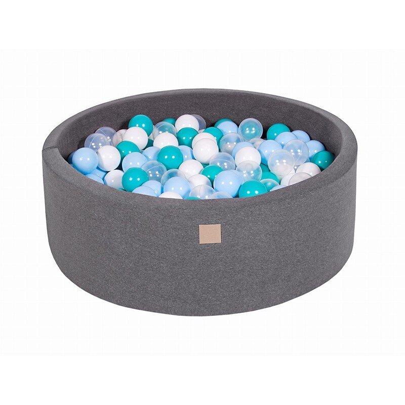 Kamuoliukų baseinas MeowBaby Baby Blue, 200 kamuoliukų, 30 cm kaina ir informacija | Žaislai kūdikiams | pigu.lt