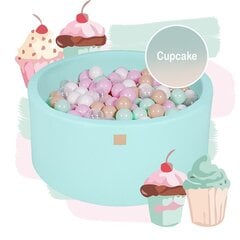 Kamuoliukų baseinas MeowBaby Cupcake, 250 kamuoliukų, 40 cm цена и информация | Игрушки для малышей | pigu.lt