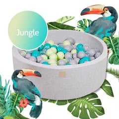Kamuoliukų baseinas MeowBaby Jungle, 250 kamuoliukų, 30 cm цена и информация | Игрушки для малышей | pigu.lt