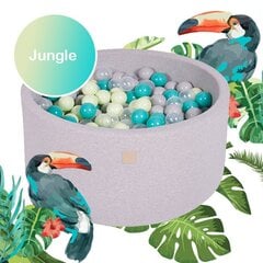 Kamuoliukų baseinas MeowBaby Jungle, 250 kamuoliukų, 40 cm цена и информация | Игрушки для малышей | pigu.lt
