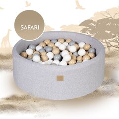 Kamuoliukų baseinas MeowBaby Safari, 250 kamuoliukų, 30 cm kaina ir informacija | Žaislai kūdikiams | pigu.lt