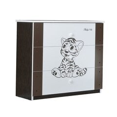 Komoda BabyBoo Brown Tiger, ruda/balta цена и информация | Детские комоды | pigu.lt