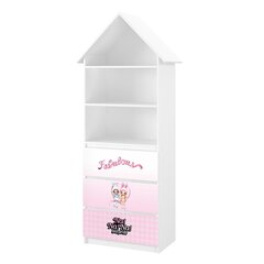Lentyna BabyBoo House A3 Surprise Pink, balta/rožinė kaina ir informacija | Vaikiškos lentynos | pigu.lt