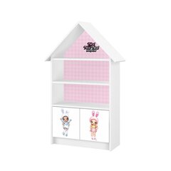 Lentyna BabyBoo House Surprise Pink, balta/rožinė kaina ir informacija | Vaikiškos lentynos | pigu.lt