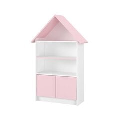 Lentyna BabyBoo House Pink, balta/rožinė kaina ir informacija | Vaikiškos lentynos | pigu.lt