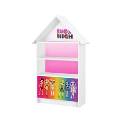 Lentyna BabyBoo House Rainbow High Pink, balta/rožinė kaina ir informacija | Vaikiškos lentynos | pigu.lt