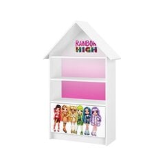 Lentyna BabyBoo House Rainbow High, balta/rožinė kaina ir informacija | Vaikiškos lentynos | pigu.lt