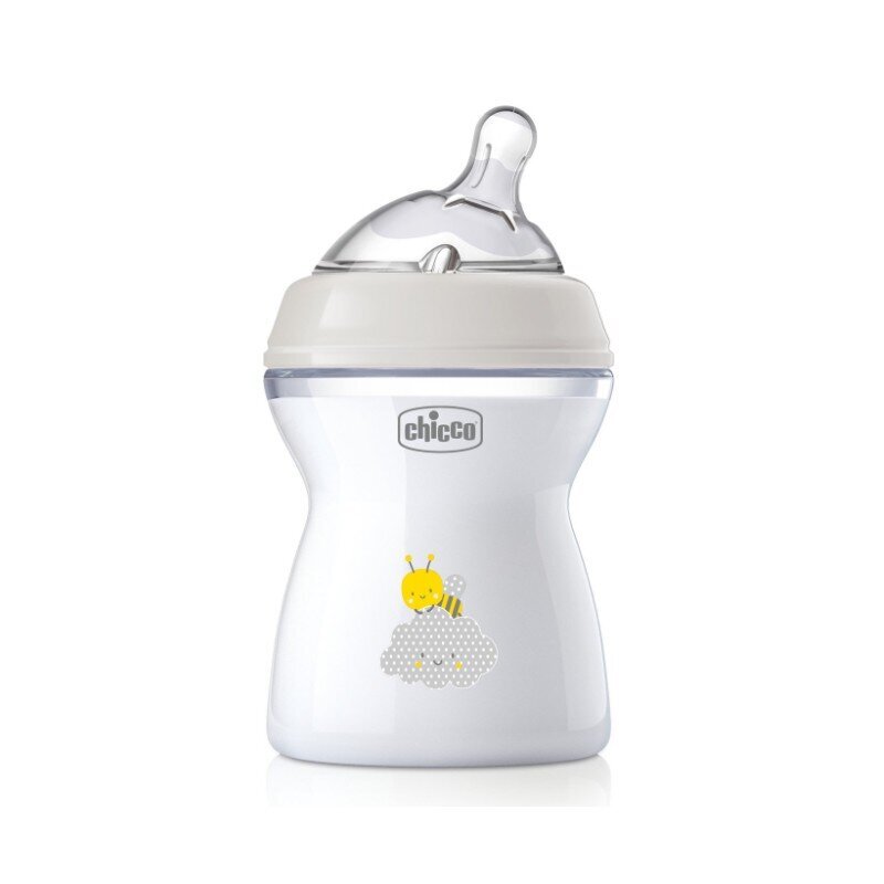 Buteliukas Chicco Natural Feeling, baltas, 250 ml kaina ir informacija | Buteliukai kūdikiams ir jų priedai | pigu.lt