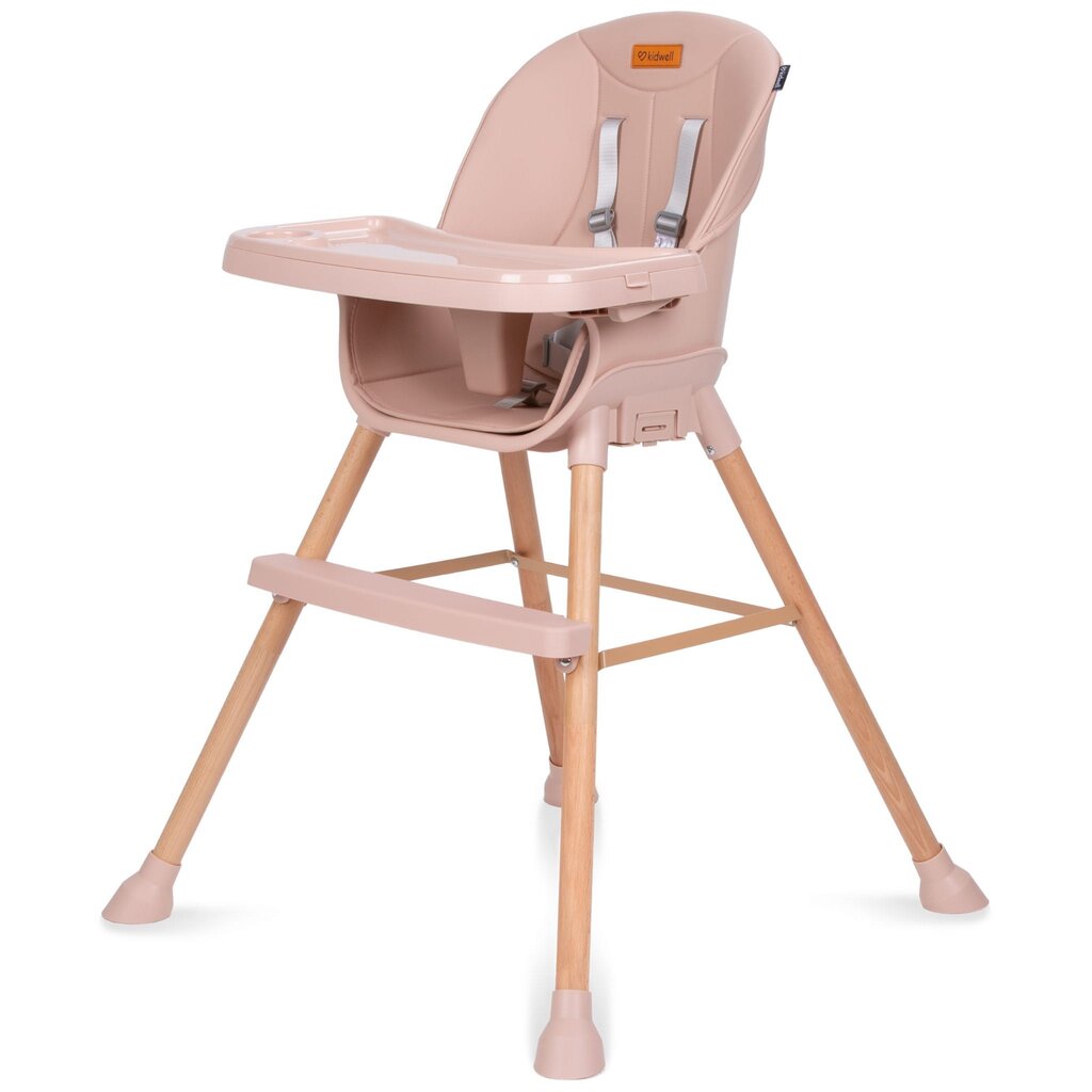 Maitinimo kėdutė Kidwell Eatan, Wood Pink kaina ir informacija | Maitinimo kėdutės | pigu.lt