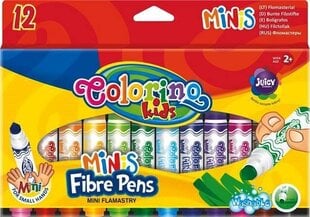Mini flomasteriai Colorino Kids, 12 vnt. kaina ir informacija | Piešimo, tapybos, lipdymo reikmenys | pigu.lt