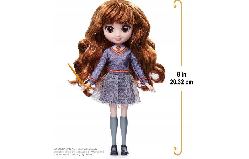 Lėlė Harry Potter Hermiona, 20 cm ir pliušinė pagalvė Katė, 50 cm kaina ir informacija | Žaislai mergaitėms | pigu.lt