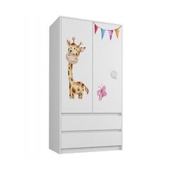 Vaikiška spinta BabyBoo Giraffe B9, balta цена и информация | Детские шкафы | pigu.lt