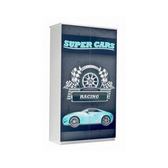 Vaikiška spinta BabyBoo S-Car Blue, balta/mėlyna цена и информация | Детские шкафы | pigu.lt