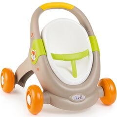 Stumdukas-vaikštynė-lėlių vežimėlis Smoby MiniKiss Walker 3in1, rudas kaina ir informacija | Žaislai mergaitėms | pigu.lt