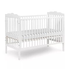 Kūdikių lovytė Klupš Oliver, 120x60 cm, balta kaina ir informacija | Kūdikių lovytės | pigu.lt