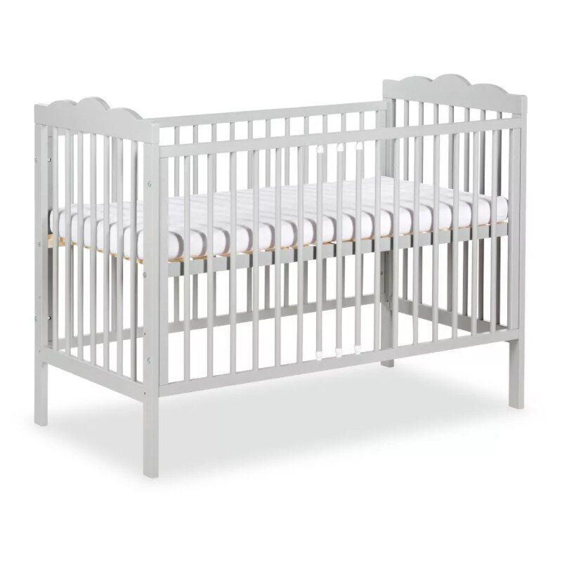 Kūdikių lovytė Klupš Oliver, 120x60 cm, pilka kaina ir informacija | Kūdikių lovytės | pigu.lt