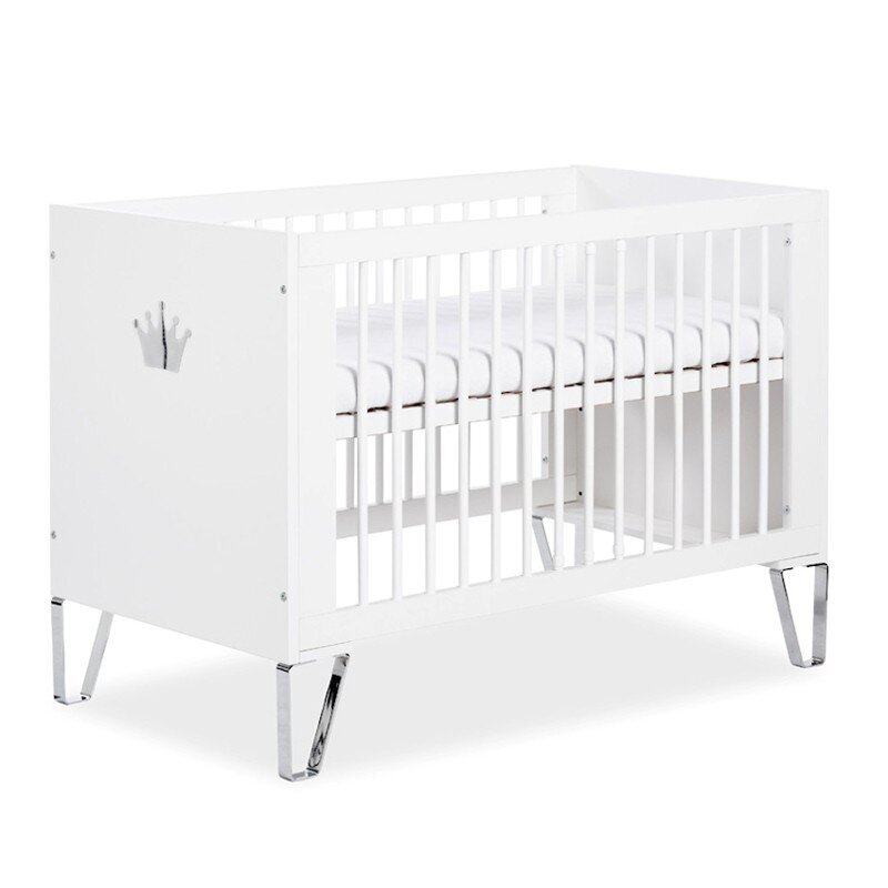 Kūdikių lovytė Klupš Little Sky Blanka, 140x70 cm, balta kaina ir informacija | Kūdikių lovytės | pigu.lt