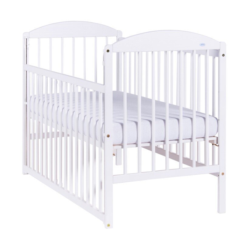 Kūdikių lovytė Drewex Lulaya, 120x60 cm, balta kaina ir informacija | Kūdikių lovytės | pigu.lt