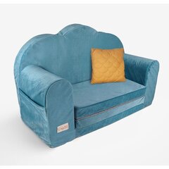 Vaikiška Sofa Albero Mio Velvet Cloud Blue V111, mėlynas цена и информация | Детские диваны, кресла | pigu.lt