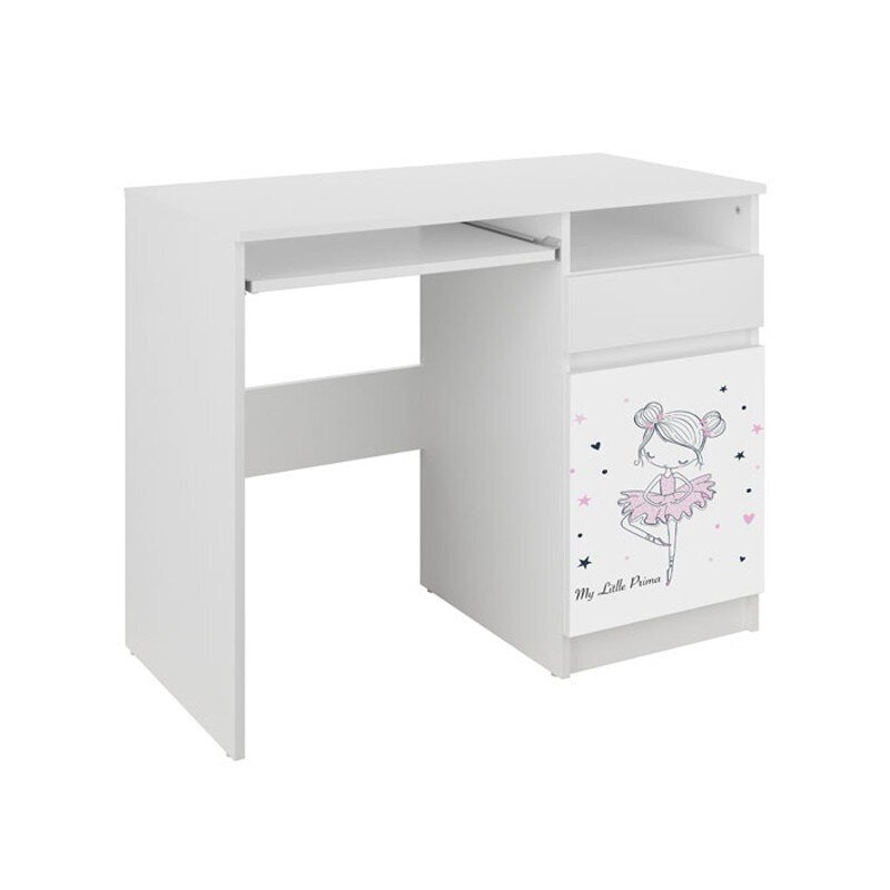 Vaikiškas rašomasis stalas BabyBoo Balerina N35, baltas kaina ir informacija | Kompiuteriniai, rašomieji stalai | pigu.lt