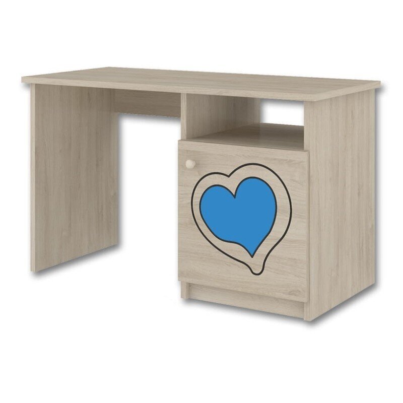 Vaikiškas rašomasis stalas BabyBoo Decorated Heart, 01, smėlio spalvos цена и информация | Kompiuteriniai, rašomieji stalai | pigu.lt