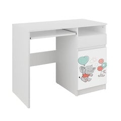 Vaikiškas rašomasis stalas BabyBoo Elephant N35, baltas kaina ir informacija | Kompiuteriniai, rašomieji stalai | pigu.lt